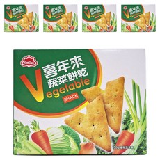 喜年來 蔬菜餅乾 V字造型設計 添加多種蔬菜 植物五辛素可食, 50g, 5盒