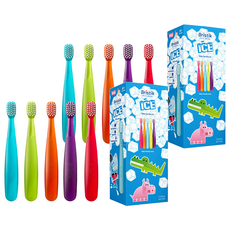 브리스틱 에르고 1단계 아이스 유아 칫솔, 혼합색상, 5개입, 2세트 혼합색상, 5개입, 2세트