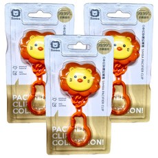 Simba 小獅王辛巴 安撫奶嘴鍊, 經典 橘色, 3條