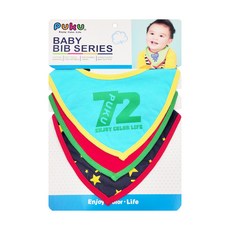 PUKU 藍色企鵝 72彈性領巾圍兜 棉質表層 柔軟舒適 防水內裡, 多色, 3入, 1組