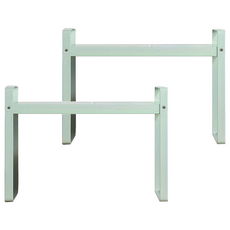 分層伸縮置物架 金屬烤漆 耐重約10公斤, 綠色, 2個