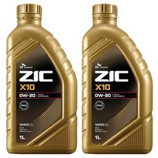 지크 X10 엔진오일, 2개, 0w20, 1L