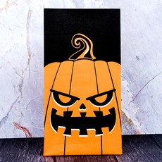 Good given 快樂萬聖節紙袋 陰森南瓜, 橘色 + 黑色, 100件