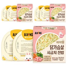 엘빈즈 이지밀 실온 이유식 닭가슴살 시금치 진밥, 220g, 3개