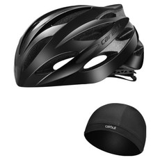 cairBULL 一體成型輕便自行車安全帽 亞洲款+網面頭套, 黑色