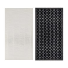 RENZA HEPA 濾網 + 活性碳濾網/濾芯 Sharp 夏普 FU-W43T/FU-S51T/Y53CX/T43CX/S51CX/S40CX 空氣清淨機適用, 1套, 單一商品