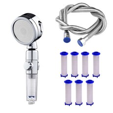 Dalmoa 3段水壓調節除鏽蓮蓬頭濾芯替換組 B, 1套