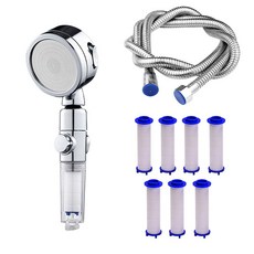 Dalmoa 3段水壓調節除鏽蓮蓬頭濾芯替換組 C, 1套