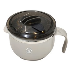 AHOYE 韓式304不鏽鋼泡麵碗/便當碗 附保鮮蓋 1L, 顏色隨機, 1個