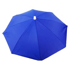 다매다매 머리에 쓰는 모자우산 1단, 블루