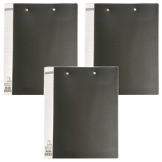 Lan CHYn 連勤牌文具 PP右中強力夾 + 左上強力夾 LC-515D, 3個, 黑色