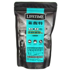 LIFETIME 萊馥特 全齡犬適用 低敏抗氧化配方飼料 魚肉 + 燕麥 犬用, 低敏抗氧化, 400g, 1袋