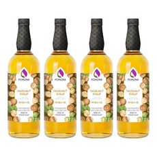 포모나 헤이즐넛 시럽, 1L, 4개