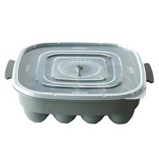 히키스 구입날짜 표시기능 16구 계란보관 납작 트레이, 그레이, 1개