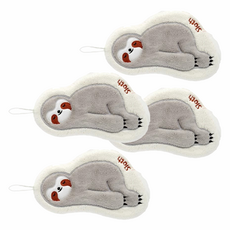 WARM HOUSE DECOR 暖&和家居 萌萌樹懶擦手巾 W0056 25 x 16cm 灰色樹懶, 1條, 4條, 灰色