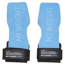 MY WEIGHT My Power Grip 健身拉力帶 雙手配戴組, 藍色, 1套