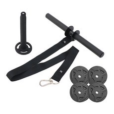 헬스럽 리스트 롤러 전완근 운동기구 추감기 + 원판 1.25kg x 4p 세트, 블랙 + 실버, 1세트 블랙 + 실버, 1세트