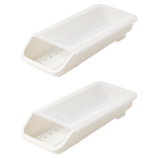 EASY&FREE 14~16個滑動蛋托盤 韓國產, 霧白色, 2個