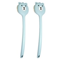 깨끗하게 샤워하자 바디 등 샤워 브러쉬, 블루, 2개, 1개입