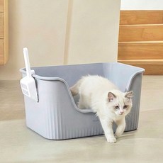 레토 박스형 고양이 화장실, 그레이, 1개