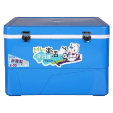 斯丹達 樂活冰桶, 藍色 + 白色, 55L