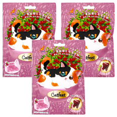 Catfeet 呼嚕愛乾淨蔓越莓化毛潔牙餅, 鮭魚, 60g, 3包