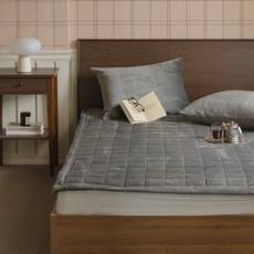 amante Soulmate 法蘭絨超細纖維床墊, 深灰色