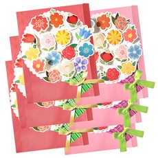 2Young Design 大型花束捲軸信紙 ver2, 顏色隨機, 6個裝