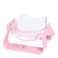 딩동펫 반려동물 각도조절 냥이형 식기 1구, 핑크, 1개