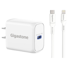 GIGASTONE 立達 USB適配器+充電線 PD-6201W + CL-7600W, 1個