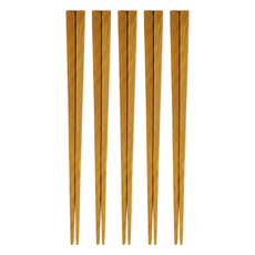 上龍 佳味金檀筷, 5雙筷子, 天然木, 1組