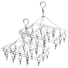 BangJiaShi 幫家適 不鏽鋼曬衣夾 20夾 2個, 方型, 1組