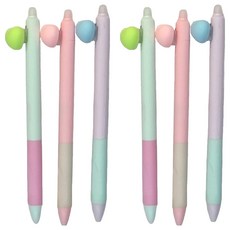 德德小品集 愛心按鍵筆, 藍色, 6支