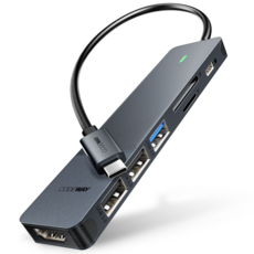 CODEWAY USB Type-C 7 IN 1筆電MacBook多功能集線器, 1個, 灰色