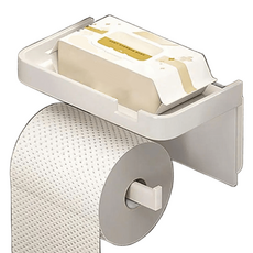 Joinmade 無孔浴室手機架與衛生紙架, 1個, 白色