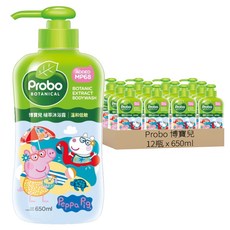 Probo 博寶兒 植萃沐浴露 佩佩豬, 650ml, 12瓶