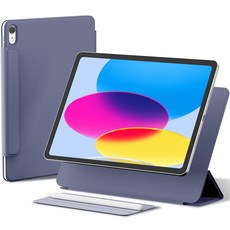 케이안 애플펜슬 수납 마그네틱 태블릿PC 커버 매트 폴리오 케이스, 라벤더