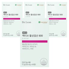 Dr.Lean WCS活性葉酸800, 60顆, 4盒