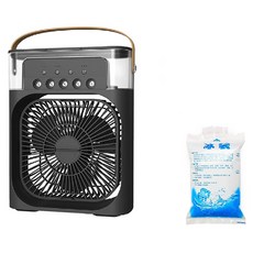 Smart Bearing 智慧魔力 第六代噴霧7彩夜燈定時冷風扇 黑色 三檔渦輪 強勁送風 5大噴頭強效加濕 600ml水箱, CX-22, 白色