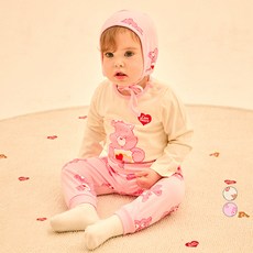 Care Bears 幼兒用出生100天有機連身衣+全身褲+帽子禮盒+購物袋