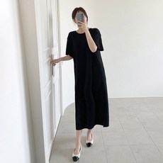 오키 여성 링클 마카롱 옆트임 원피스