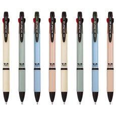 JAVAPEN Z 3 ball biz 復古原子筆 4入組 0.7mm, 2套, BLUE, YELLOW, OLIVE, PEACH