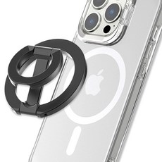 808 맥세이프 스마트 고자력 마그네틱 홀더 톡 거치대, 1개, 블랙