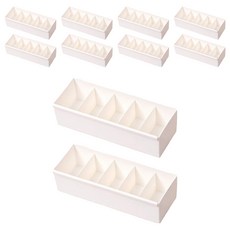 이즈리빙 칸칸칸 연결형 서랍정리 칸막이 속옷정리함 5칸, 아이보리, 10개