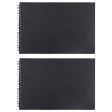 珠友文化 18K雙圈繪圖本 40張 NQ-63305-01 26 x 17.7 x 1cm, 黑色, 2本