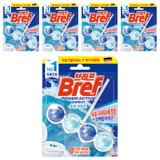 Bref 妙力 Power Active 懸掛式馬桶清潔球 海洋香, 50g, 5組
