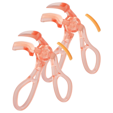 喵汪森林 無邊框廣角睫毛夾 含替換蕊, 2個, 橘色