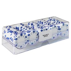 Boami 撲克籌碼 100p + 壓克力盒套組, 1套, 白色