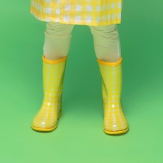 Candy baby 兒童格紋雨靴