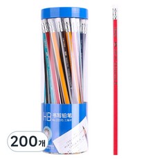 델리 삼각 연필 HB, 혼합색상, 200개